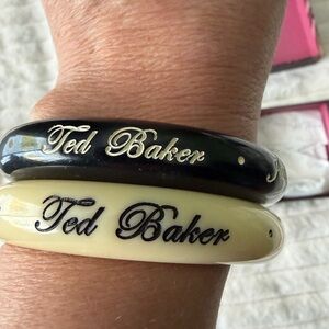 Ted Baker Black and Cream Bangle Set